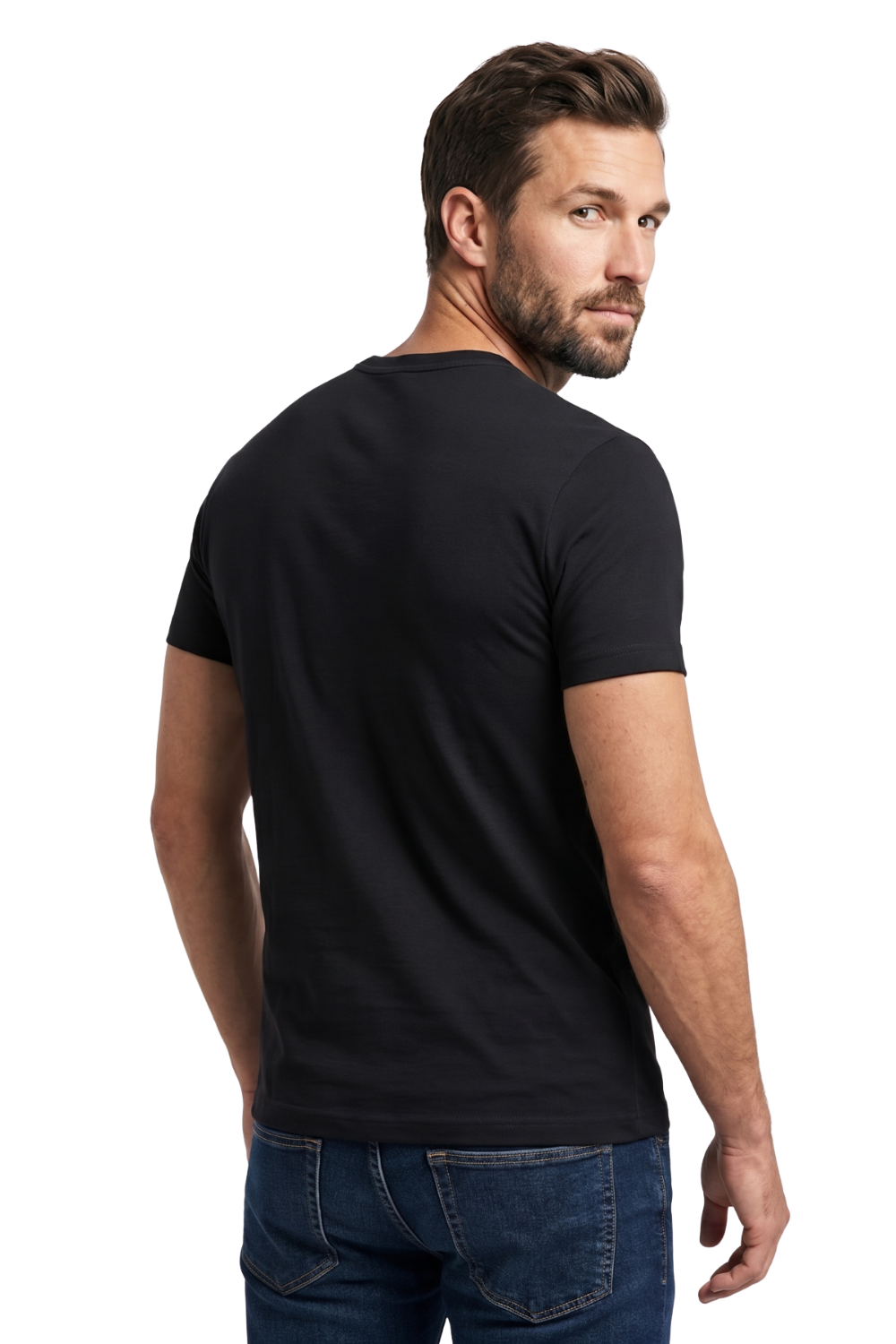 Slim Fit %100 Pamuk Beyaz Tişört