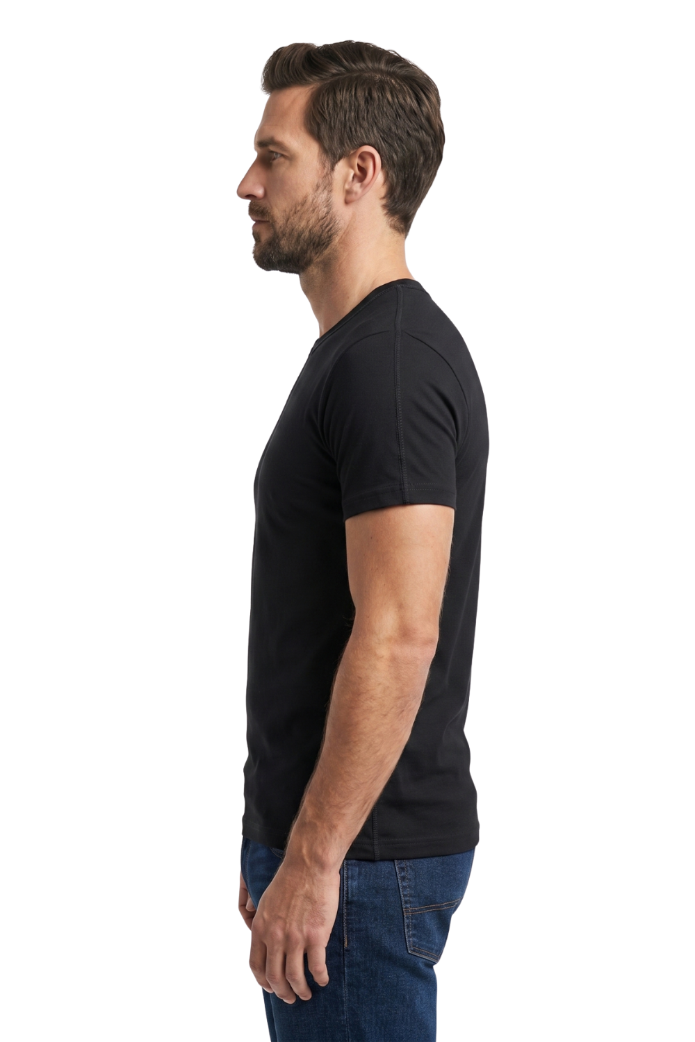 Slim Fit %100 Pamuk Beyaz Tişört
