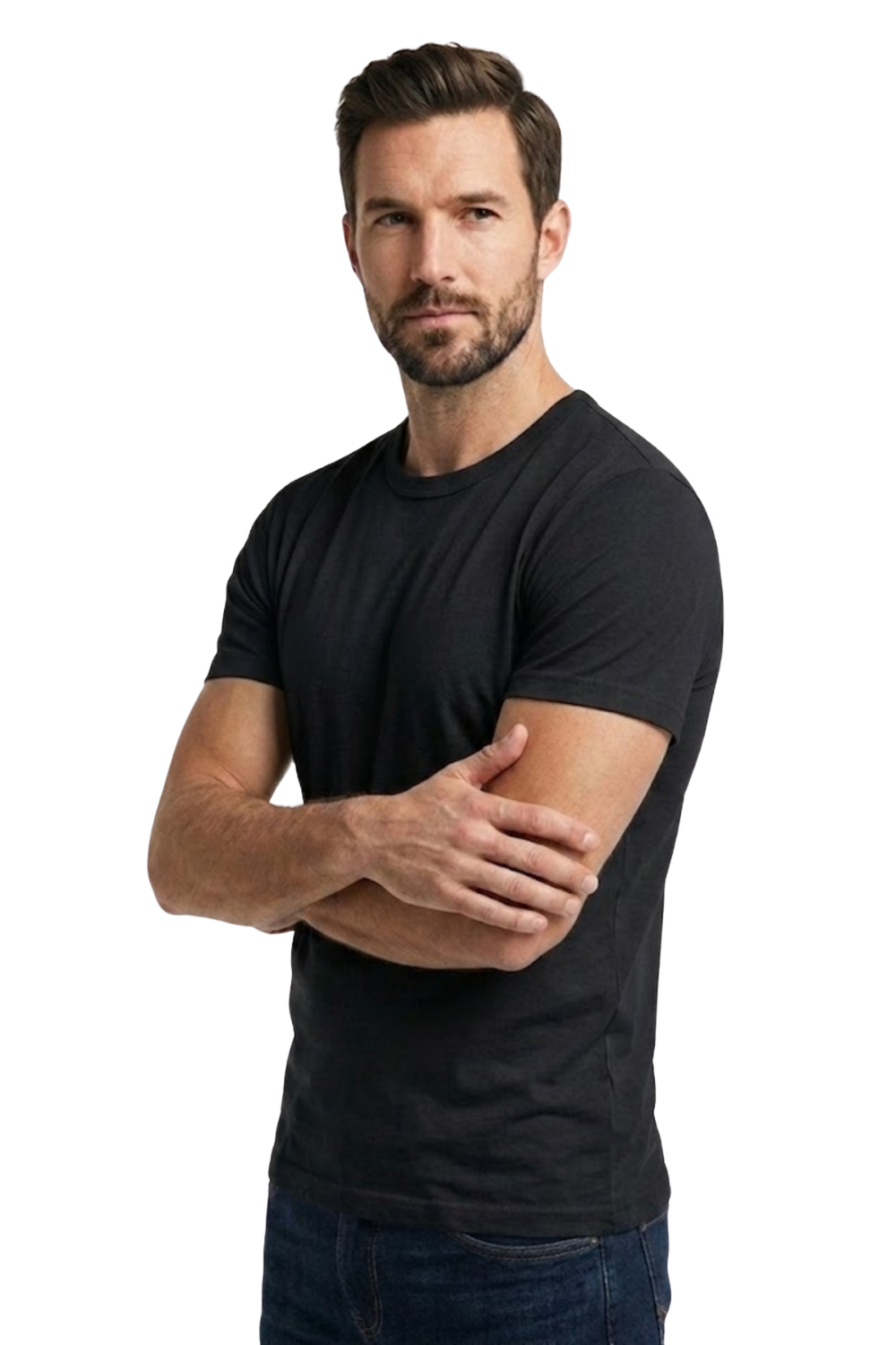Slim Fit %100 Pamuk Beyaz Tişört